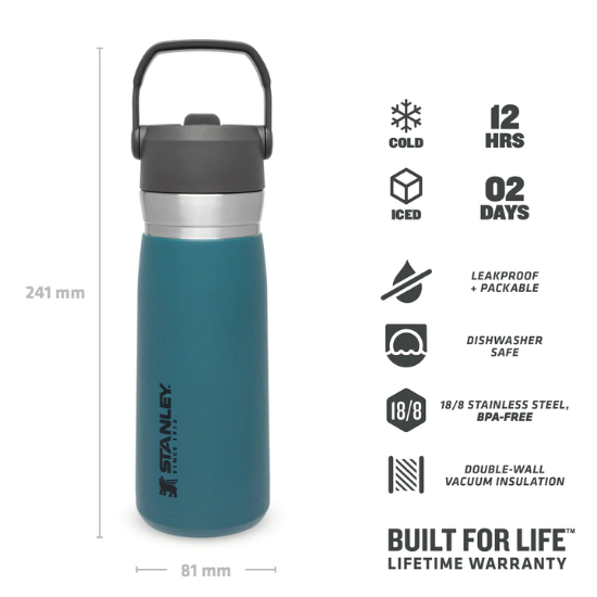 Picture of The Ice Flow ͭ ͫ Flip Straw Water Bottle .65l/22oz