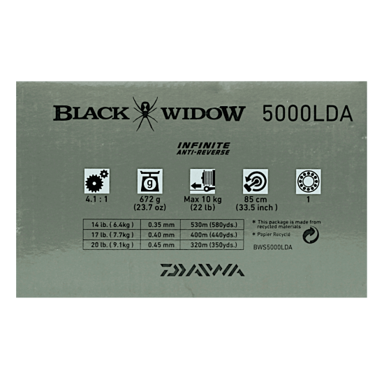 Picture of Daiwa Black Widow 5000 LDA Spinning Reel