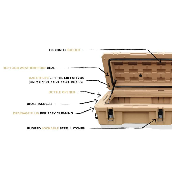 Picture of Skitch Rugged Storage Box 95l Grey